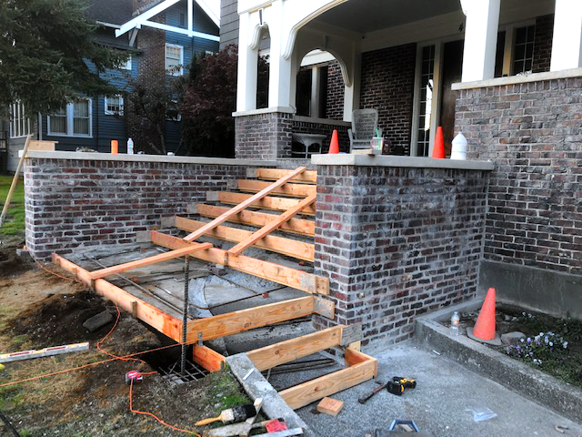 1912 Brick Restoration New Stairway
